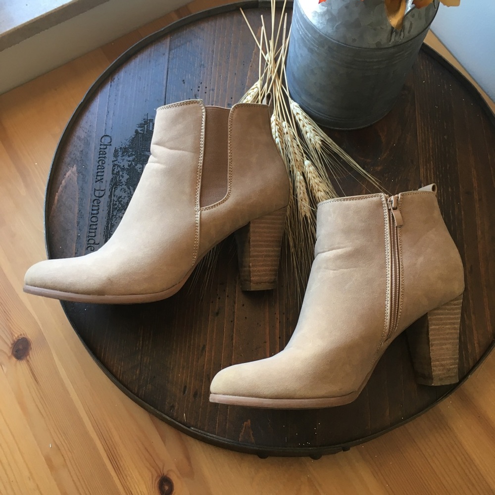 Suede Like Tan Bootie
